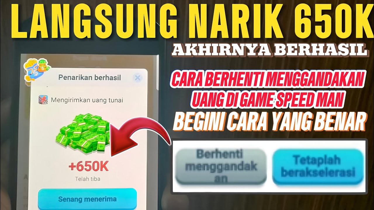 Cara Menarik Uang di Game Speed Man Tanpa Harus Gandakan Uang