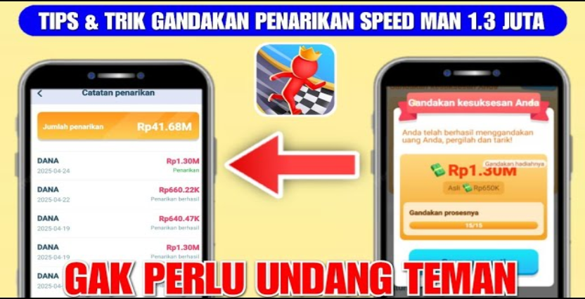 6 Cara Cepat Gandakan Penarikan Uang Speed Man Tanpa Undang Teman