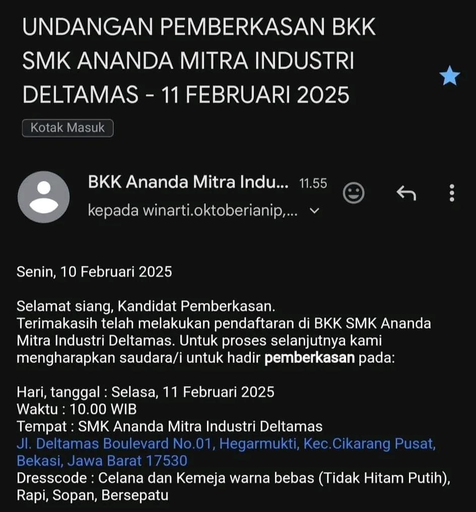 BKK Mitra Industri Apakah Penipuan? Review Pengalaman Dapat Undangan Interview