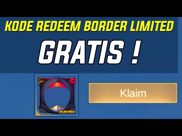 Kode Redeem Border Avatar Jalan Ninja Gratis! Limited Mlbb X Naruto