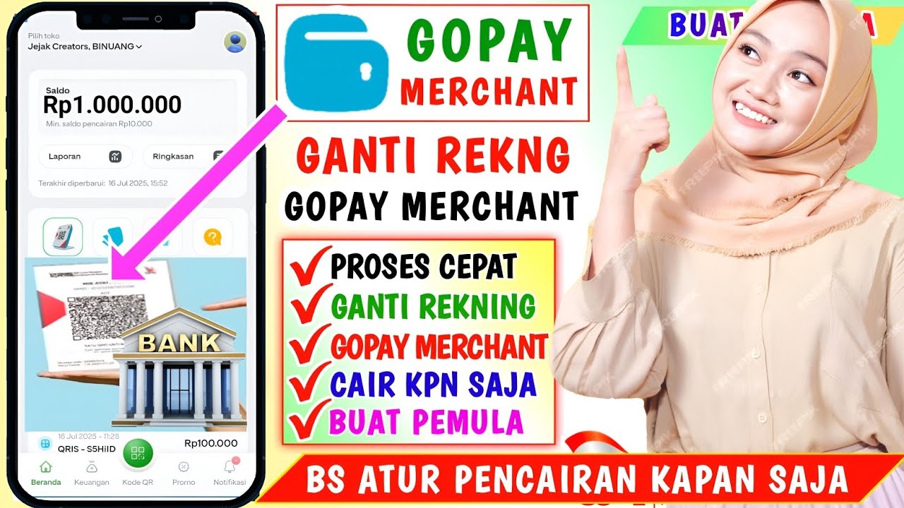 Cara Ganti Rekening GoPay Merchant Terbaru 100% Berhasil
