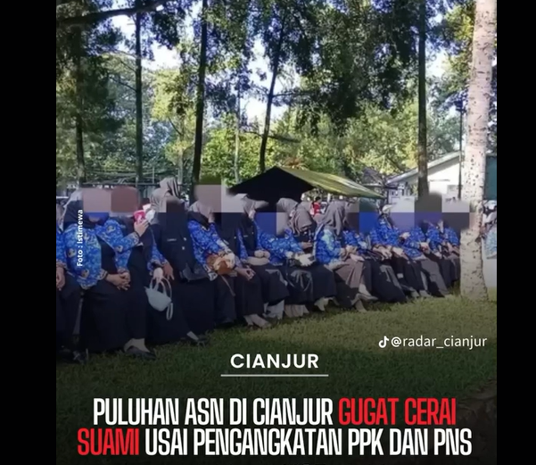 Puluhan ASN Perempuan di Cianjur Gugat Cerai Suami Usai Dilantik Jadi PPPK, Fenomena "Kutukan SK"?