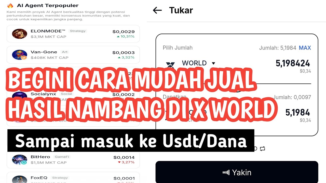 4 Cara Mencairkan Saldo Hasil Nambang Di Apk X World Sampai Masuk Ke Usdt/Dana Terbaru 2025