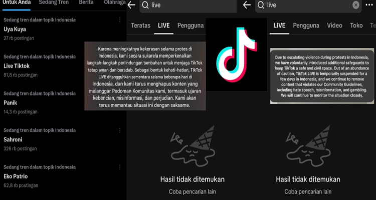Penyebab Fitur LIVE TikTok Hilang di Blokir Pemerintah, Ini Solusinya