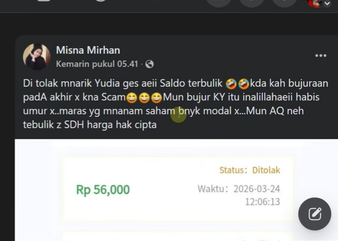 Yudia Mulai Bermasalah? Banyak Laporan Gagal Withdraw, Masih Membayar atau Sudah Scam?